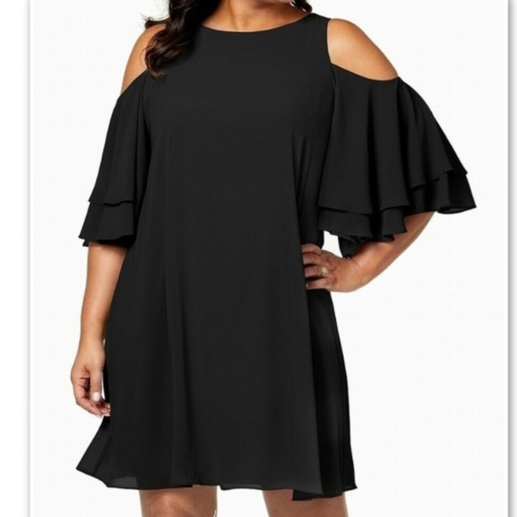 Jessica Howard Dresses & Skirts - NWT Jessica Howard Cold Shoulder Ruffle Dress 22W